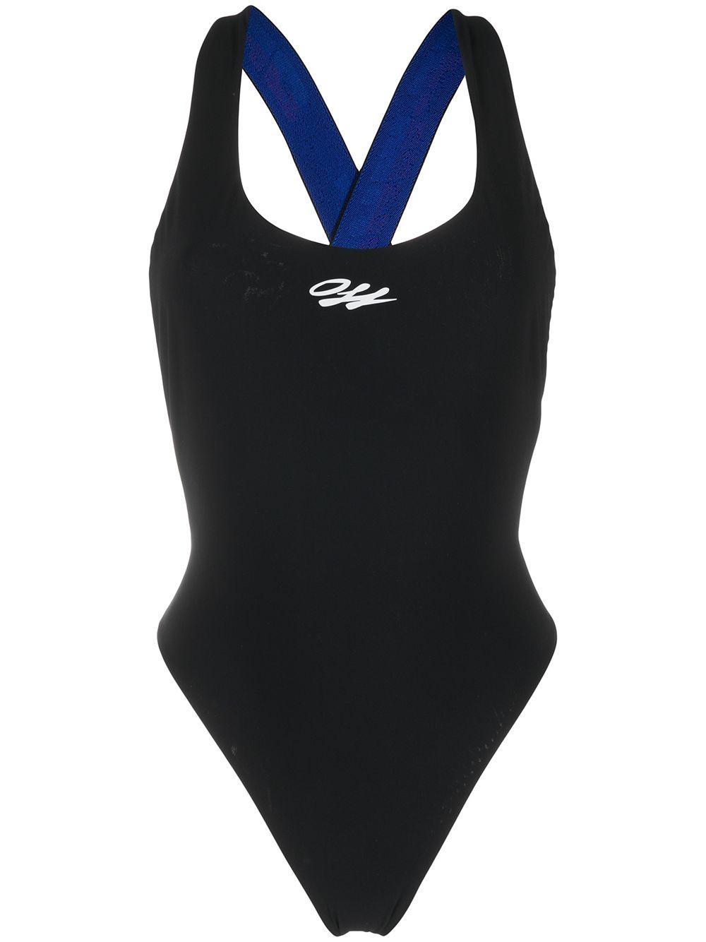 logo-strap swimsuit by OFF-WHITE