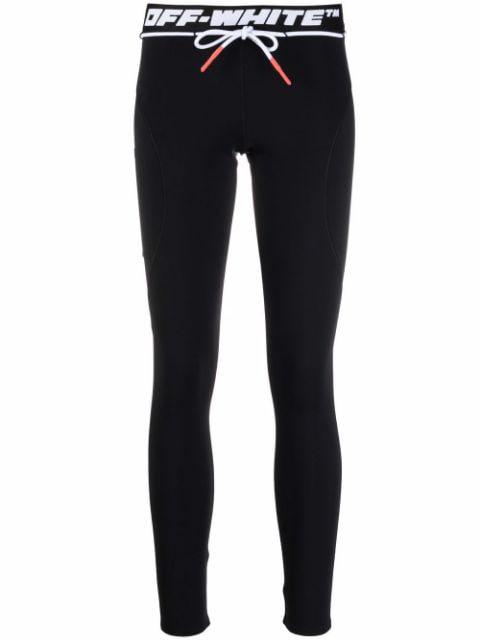 logo-tape performance leggings by OFF-WHITE