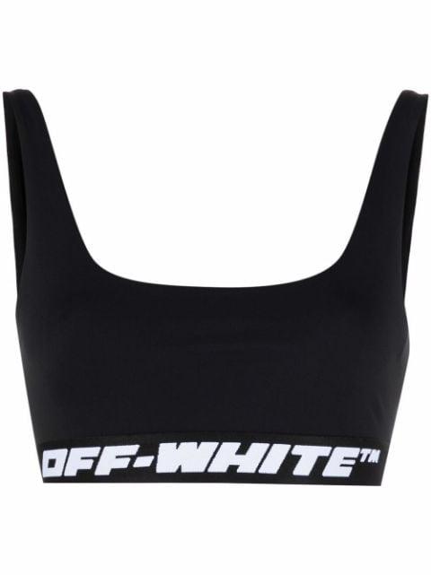 logo-tape sports bra by OFF-WHITE