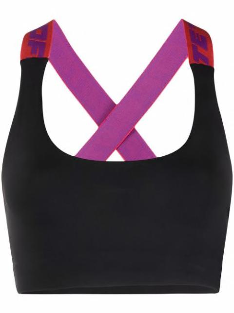 logo-trim sports bra by OFF-WHITE