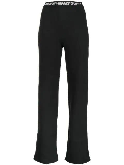 logo-waistband straight-leg trousers by OFF-WHITE
