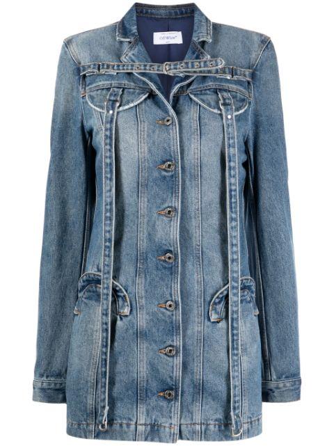long-sleeve denim minidress by OFF-WHITE