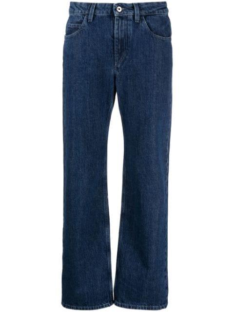 low-rise cropped straight-leg jeans by OFF-WHITE