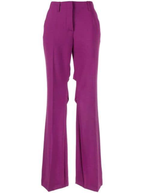mid-rise flared trousers by OFF-WHITE