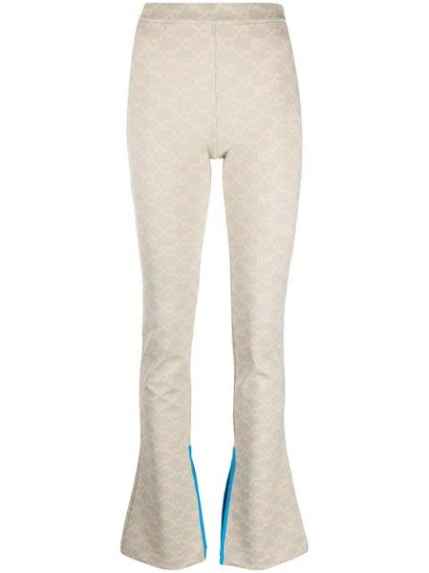 monogram ankle-slit trousers by OFF-WHITE