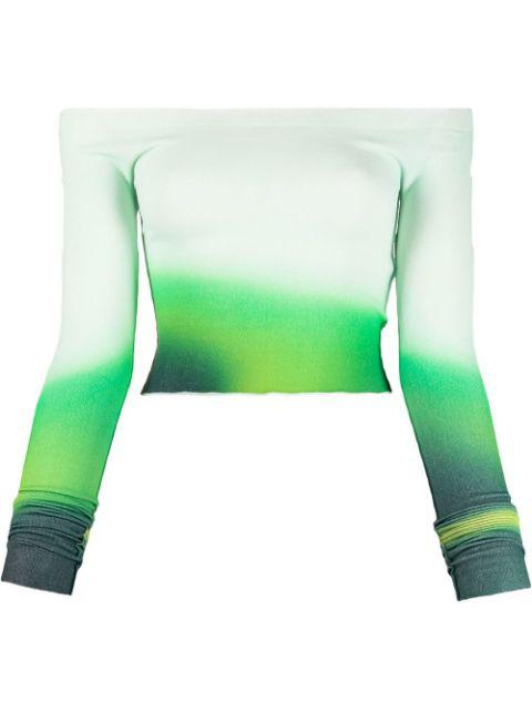 off-shoulder gradient style top by OFF-WHITE