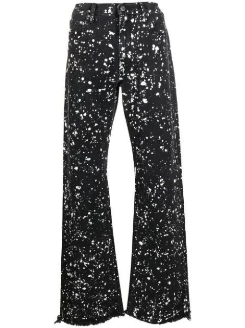 paint splatter print jeans by OFF-WHITE