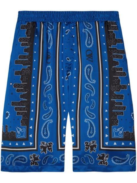 paisley-pattern shorts by OFF-WHITE
