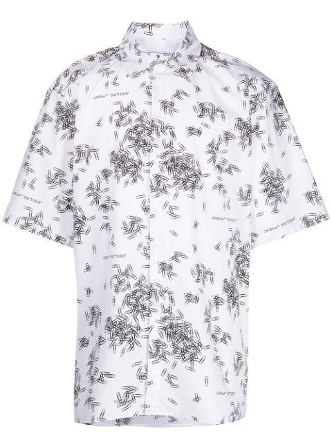 paperclip-print cotton shirt by OFF-WHITE