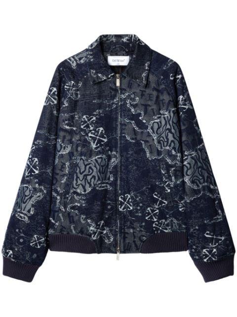 patterned-jacquard bomber jacket by OFF-WHITE