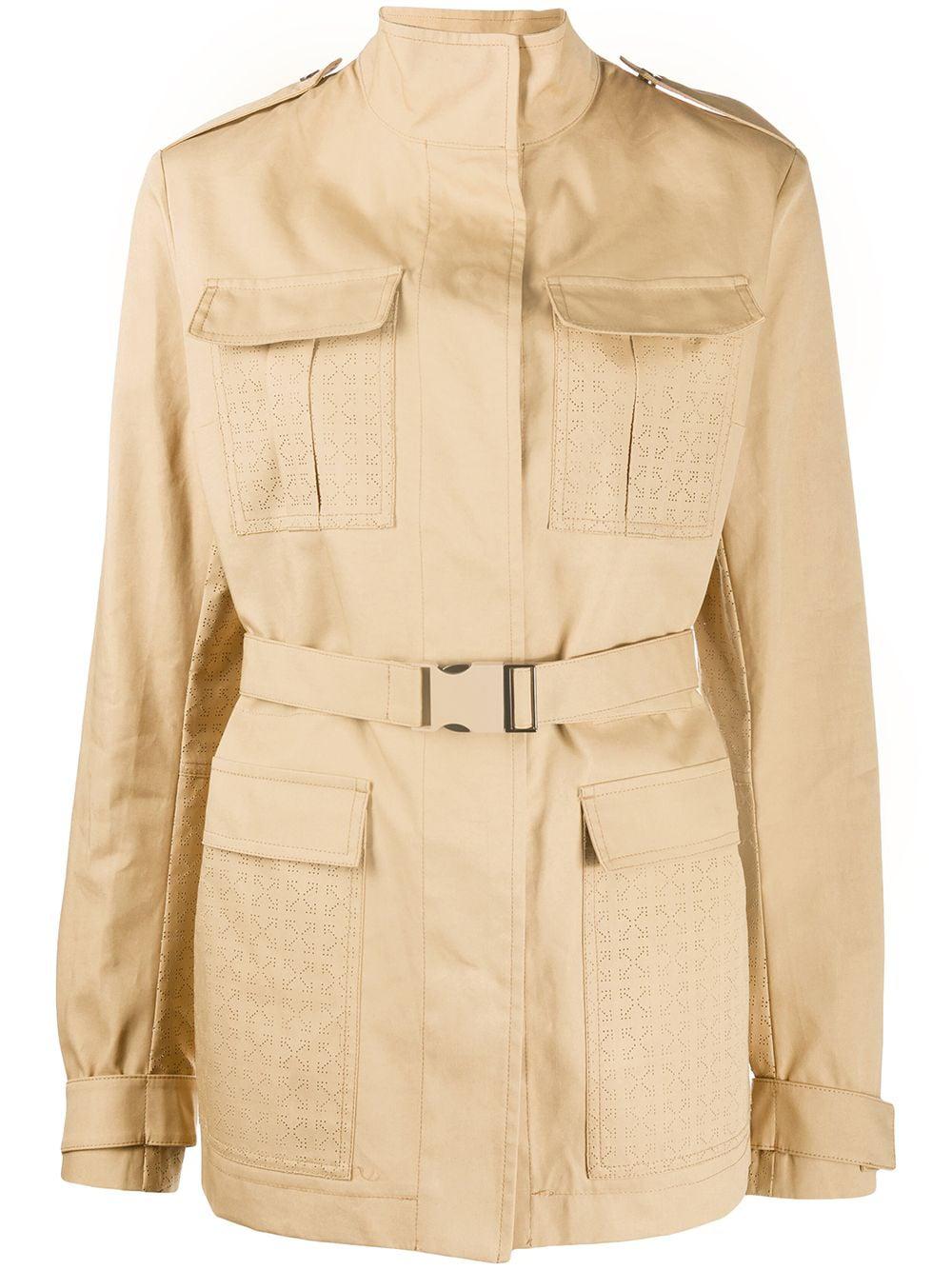 perforated short trench coat by OFF-WHITE