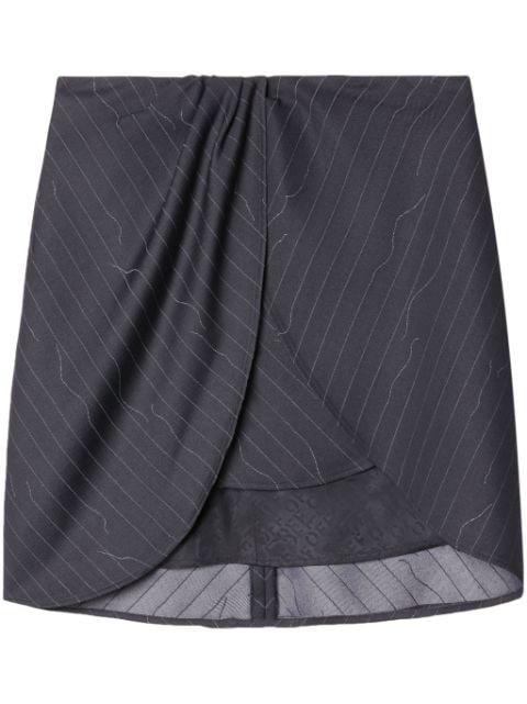 pinstripe draped miniskirt by OFF-WHITE