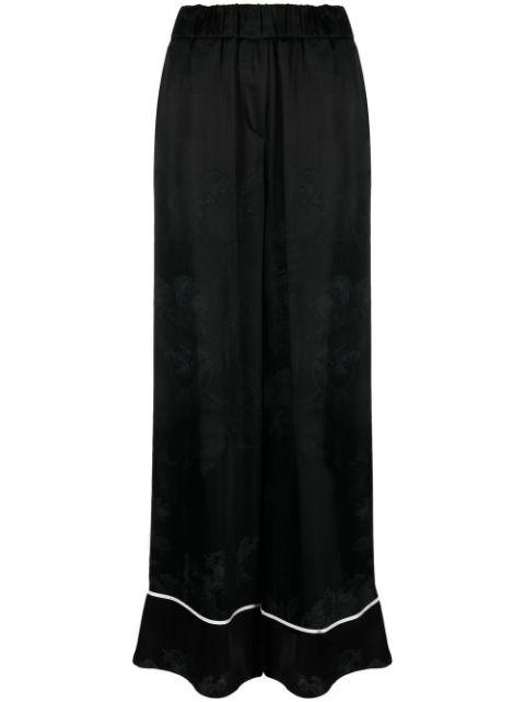 piped-trim pyjama trousers by OFF-WHITE