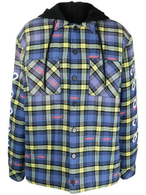 plaid-check shirt jacket by OFF-WHITE