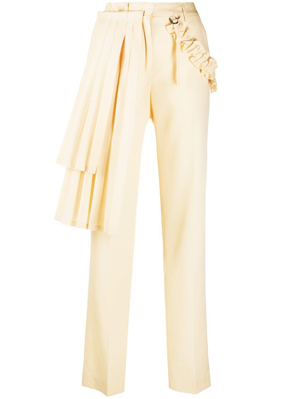 pleated panel tailored trousers by OFF-WHITE