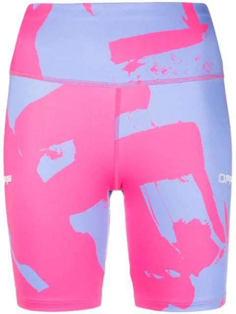 printed compression cycling shorts by OFF-WHITE
