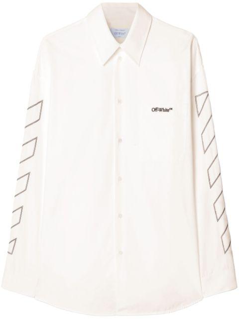 printed-sleeves cotton shirt by OFF-WHITE