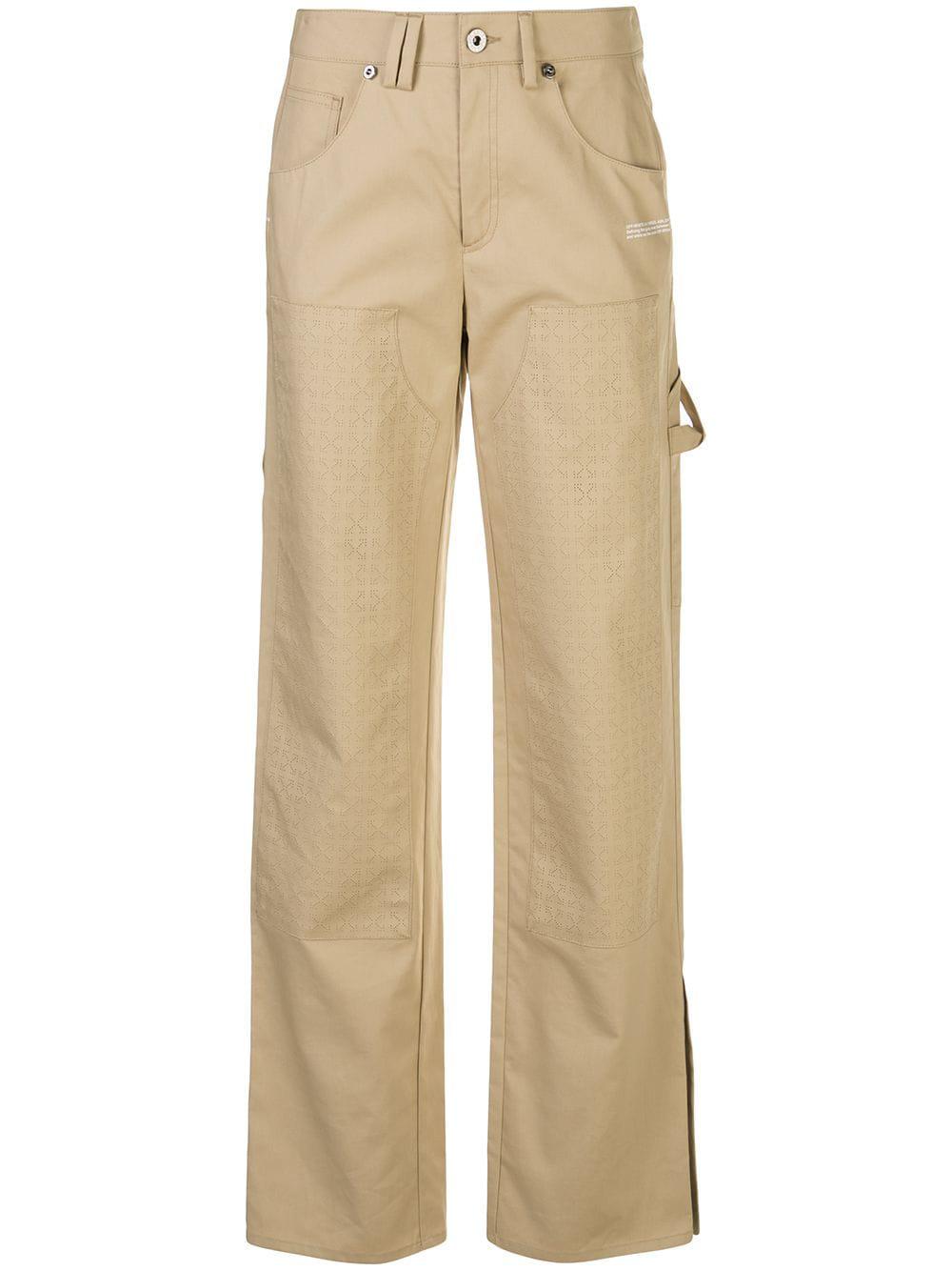 punch hole Arrows logo trousers by OFF-WHITE