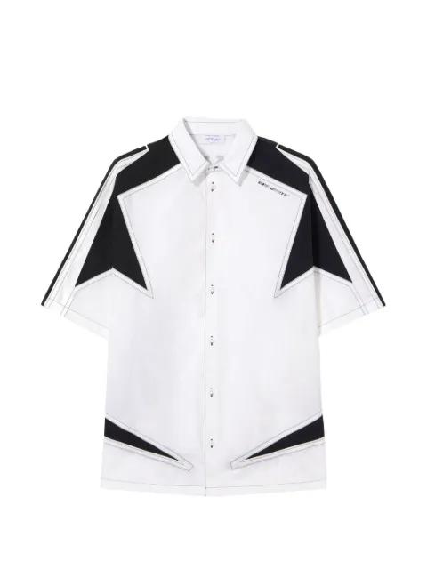 race-logo bowling shirt by OFF-WHITE