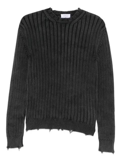 ribbed distressed-finish sweater by OFF-WHITE