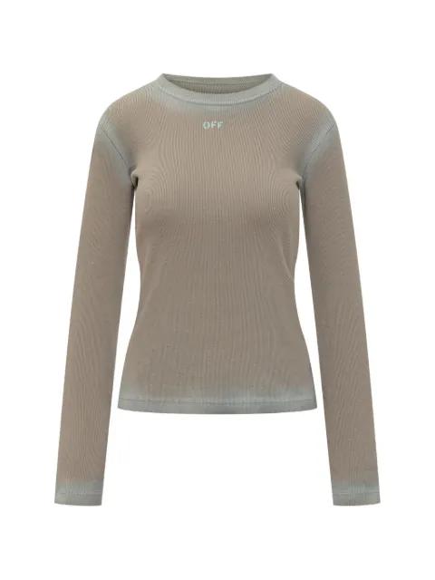 ribbed long-sleeved top by OFF-WHITE