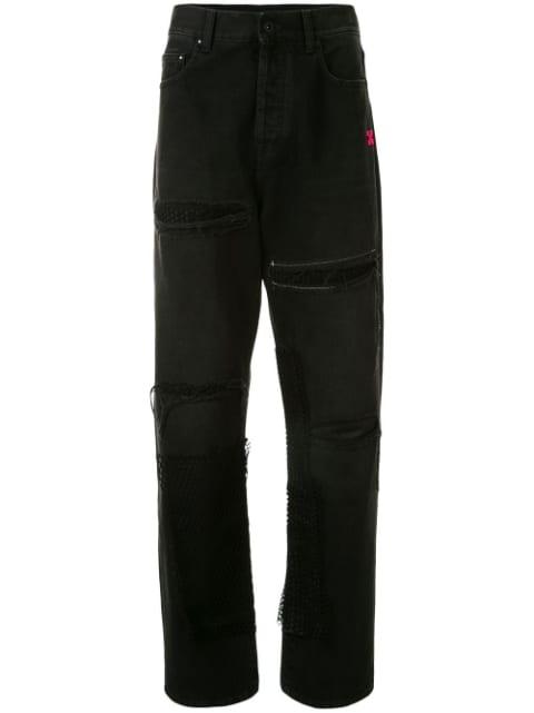 ripped Arrows-logo jeans by OFF-WHITE
