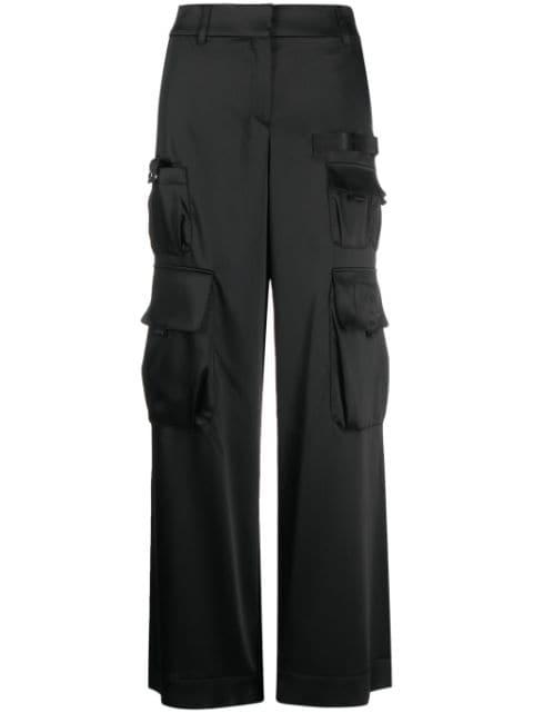 satin cargo trousers by OFF-WHITE