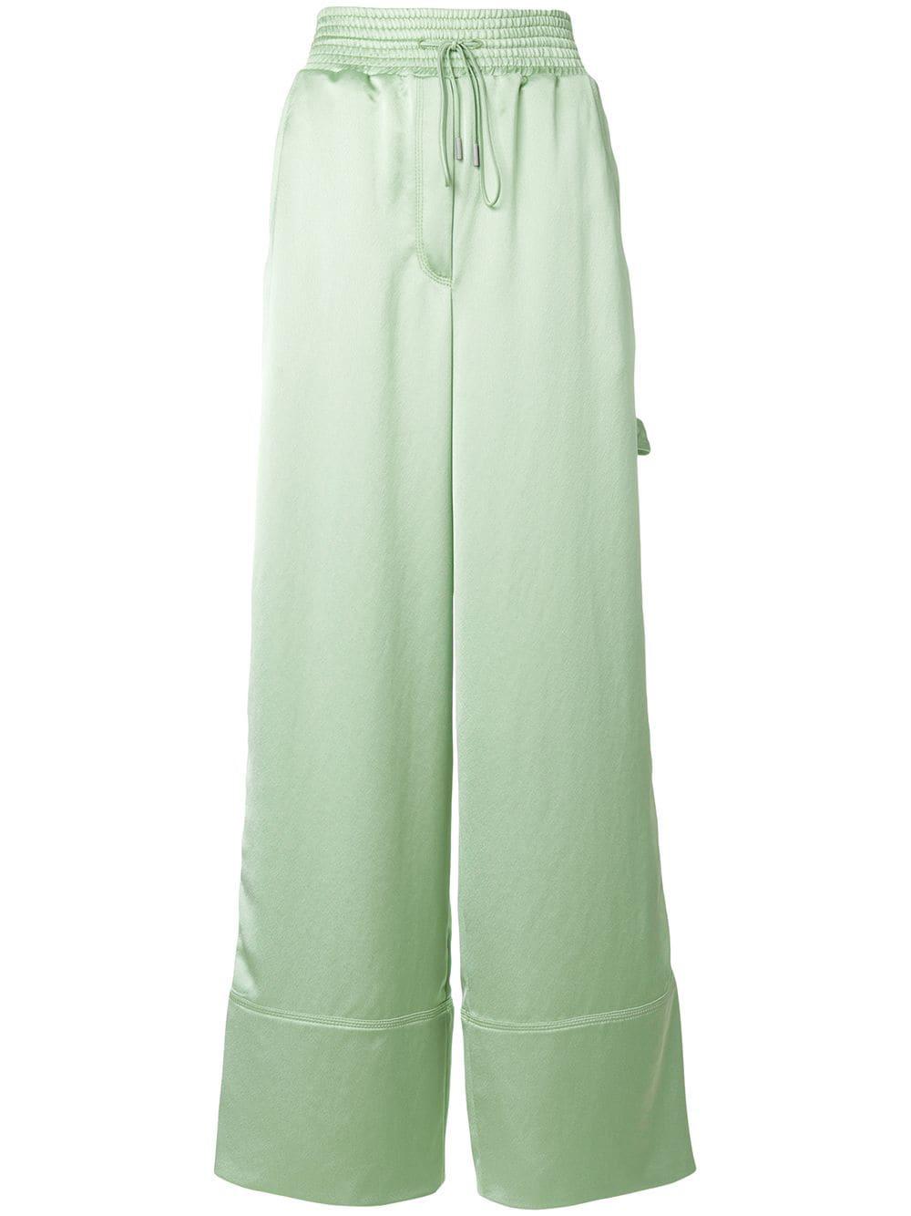 satin wide-leg trousers by OFF-WHITE