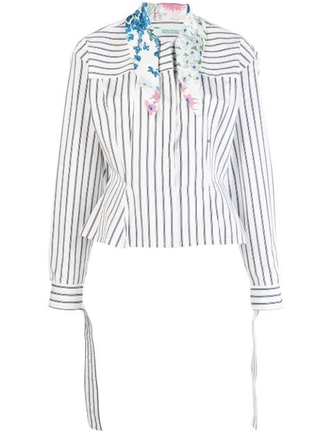 scarf collar striped shirt by OFF-WHITE