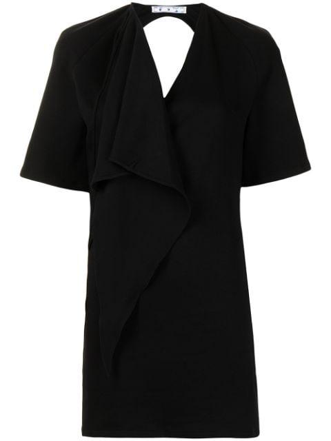 short-sleeve backless dress by OFF-WHITE