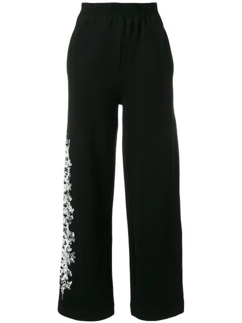 side print wide leg joggers by OFF-WHITE