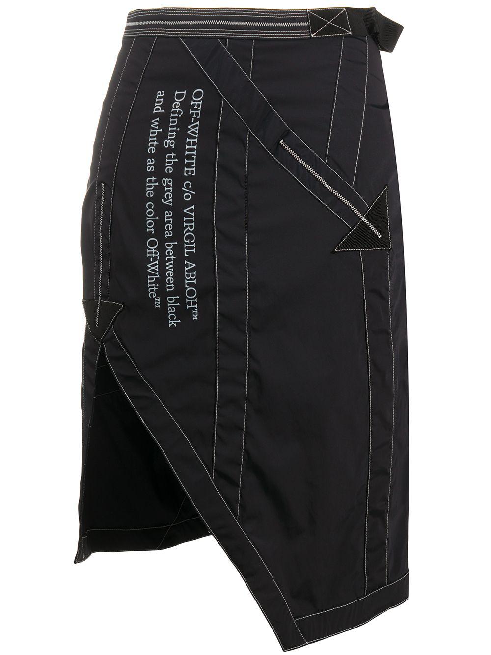 side-vent asymmetric skirt by OFF-WHITE