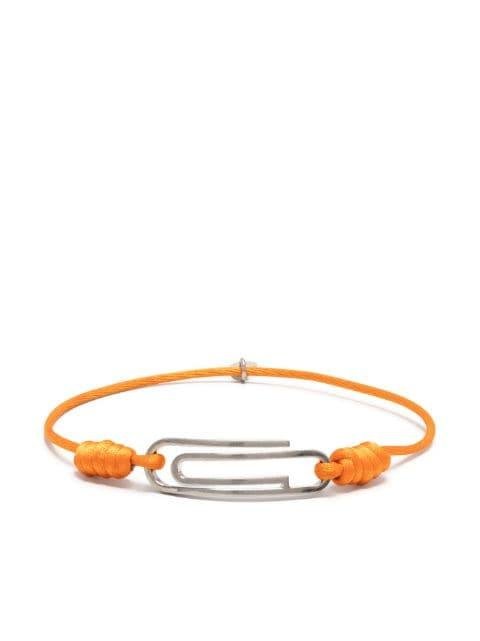 silver-plated cord bracelet by OFF-WHITE