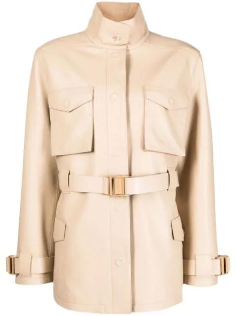 single-breasted belted-waist coat by OFF-WHITE