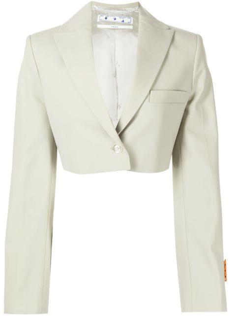 single-breasted cropped blazer by OFF-WHITE