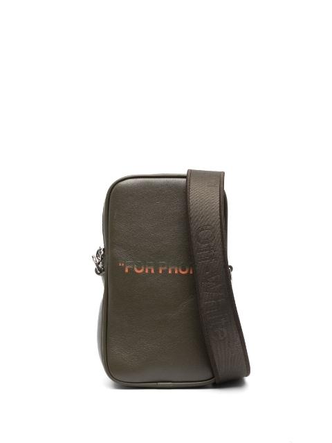 slogan-print leather bag by OFF-WHITE