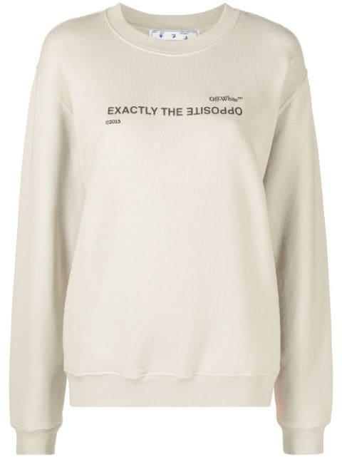 slogan-print sweatshirt by OFF-WHITE