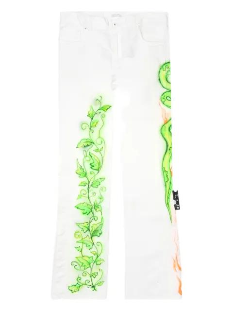 snake plant straight-leg jeans by OFF-WHITE