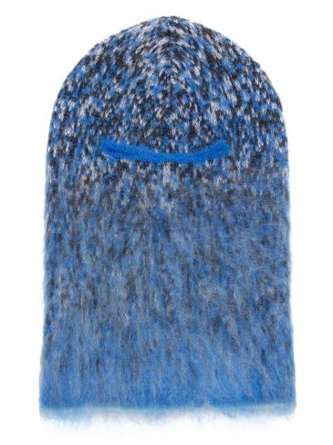 speckle-knit mohair-blend balaclava by OFF-WHITE