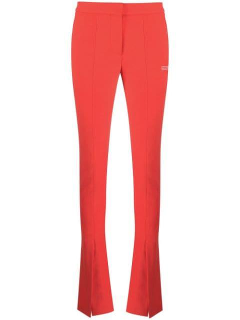 split-hem flared trousers by OFF-WHITE
