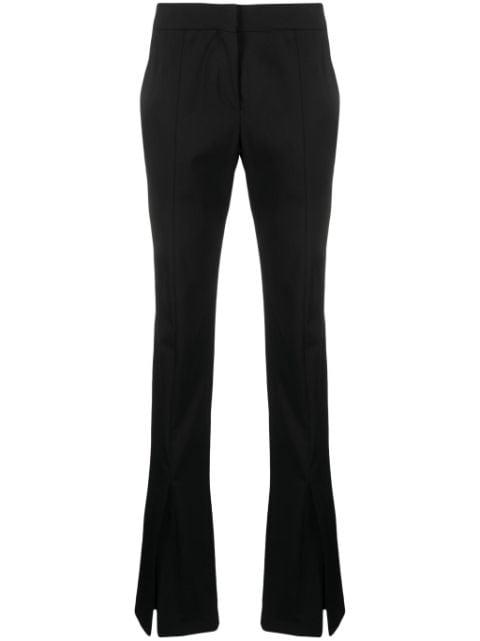 split-hem straight-leg trousers by OFF-WHITE