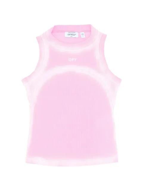 spray-effect ribbed tank top by OFF-WHITE