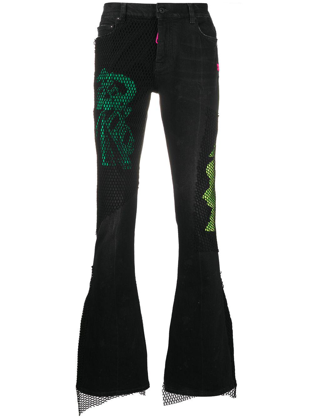 stacked flared jeans by OFF-WHITE