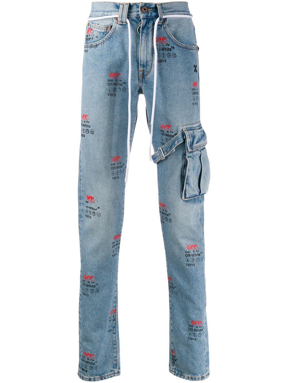 straight-leg logo-print jeans by OFF-WHITE