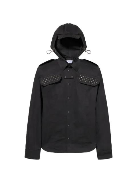 studded hoodied shirt by OFF-WHITE