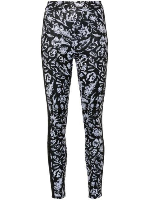 tattoo-print performance leggings by OFF-WHITE
