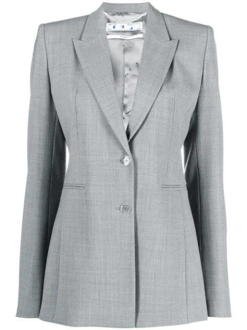 text-print tailored blazer by OFF-WHITE