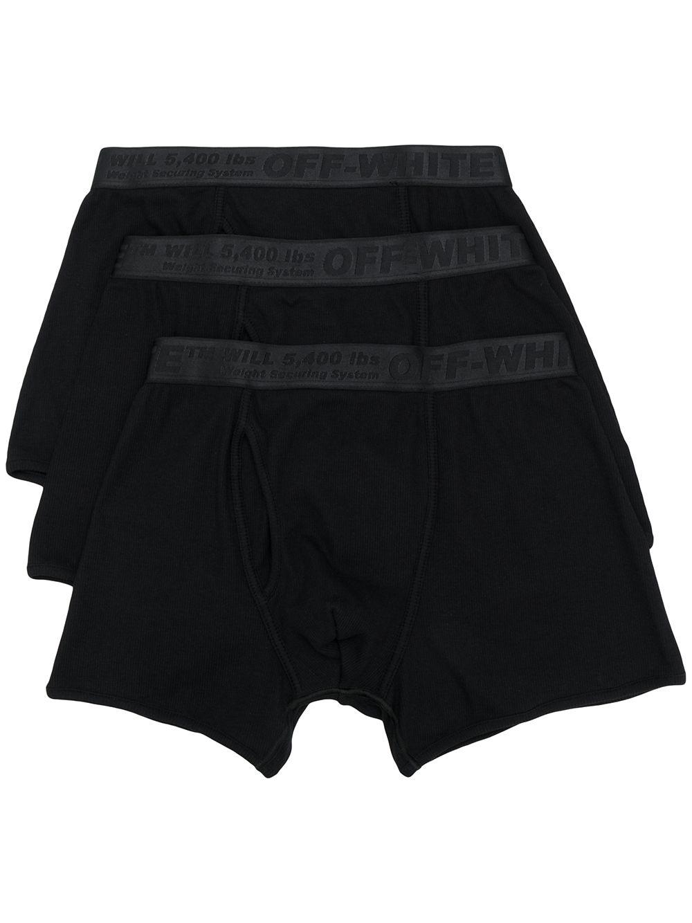 three-pack logo-tape boxer briefs by OFF-WHITE