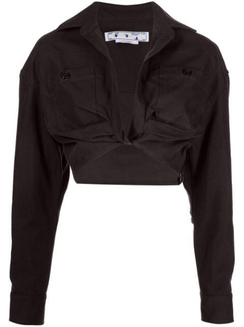 twisted cropped shirt by OFF-WHITE