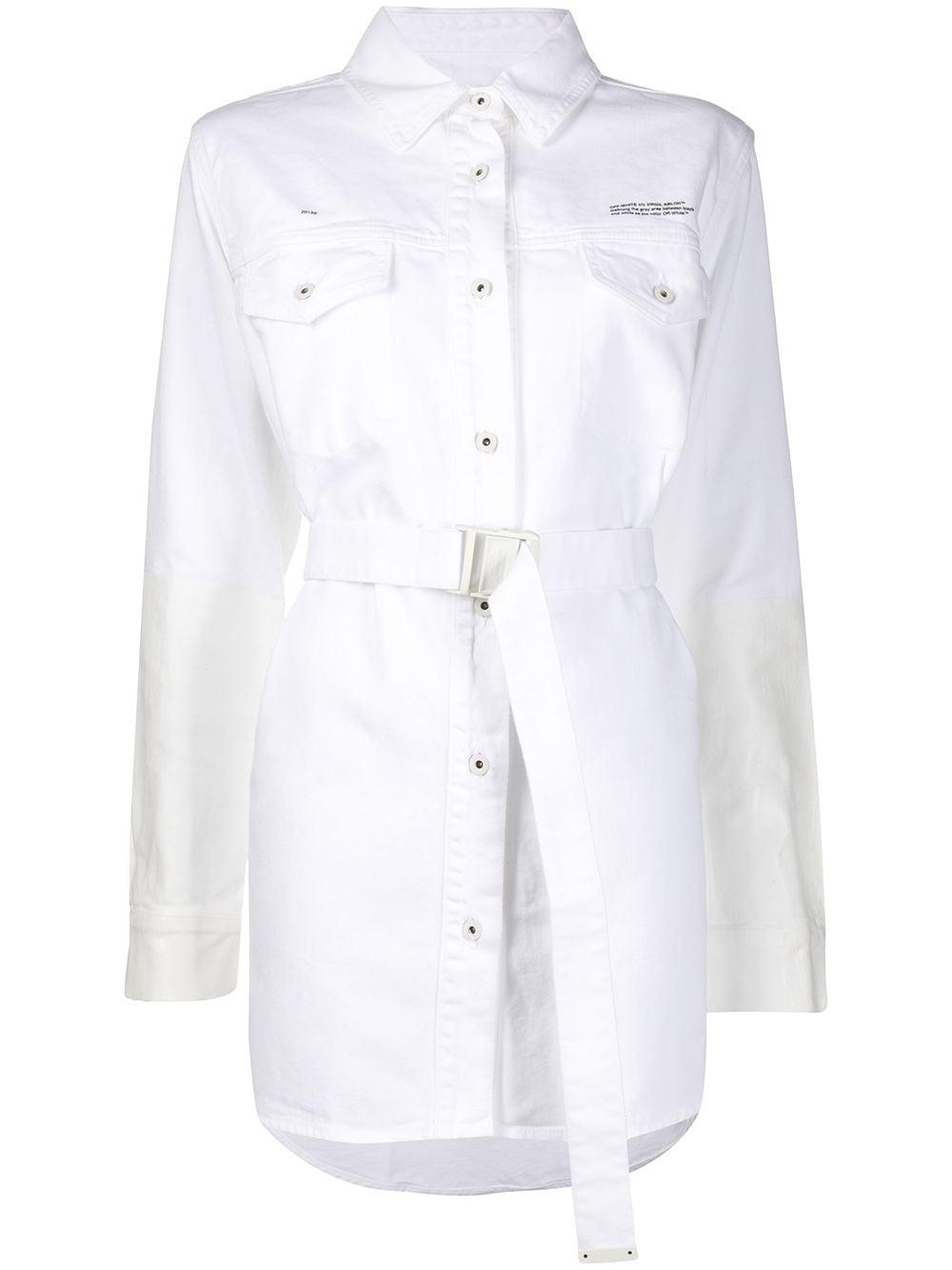 two-toned belted shirt by OFF-WHITE
